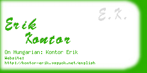 erik kontor business card